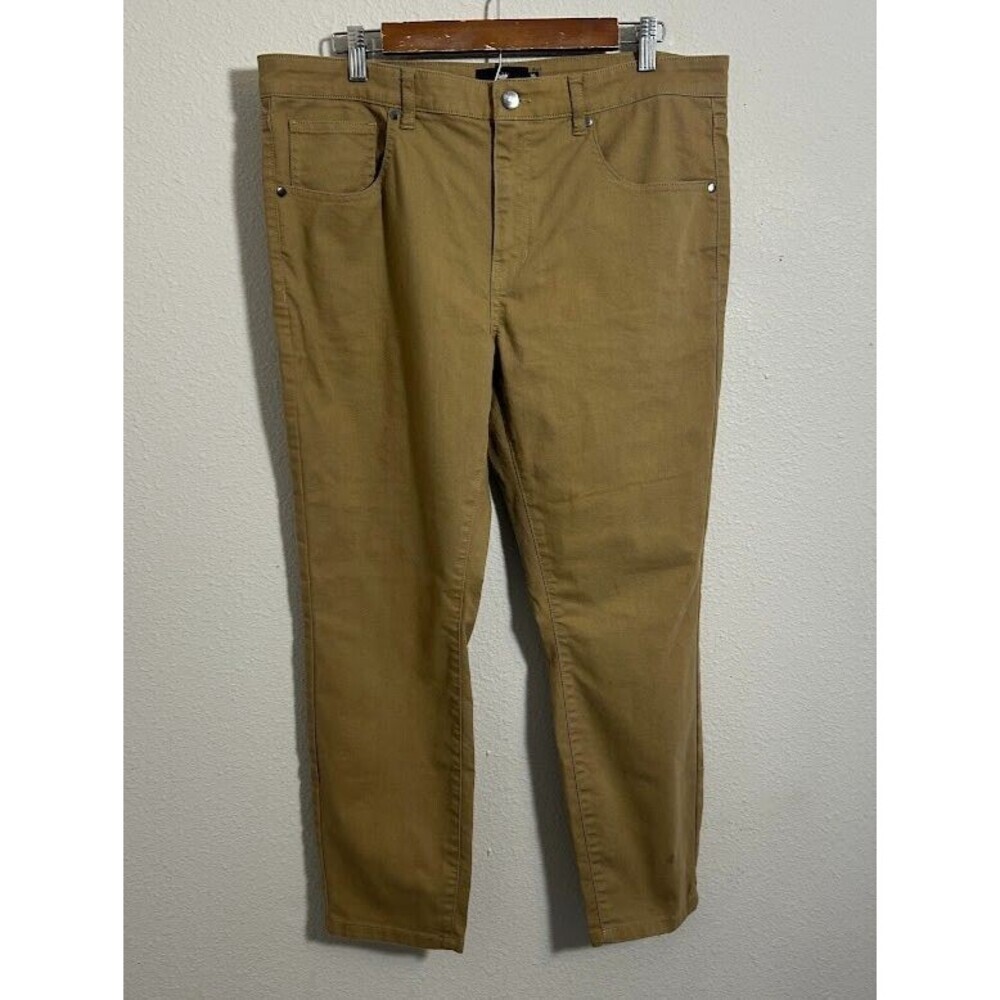 Under 5'10 Jeans Mens 36x26 Brown Khaki Denim Straight Leg Stretch - Picture 2 of 7